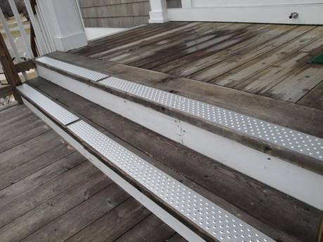 Traction-Grip plate grating installed on existing surface for slip-resistance.
