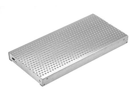 Galvanized steel Traction-Grip stair treads used in factory effectively reduce falls and slips accidents.